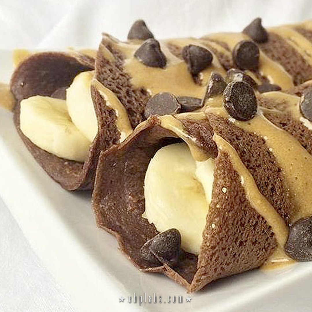 CHOCOLATE PEANUT BUTTER PROTEIN CREPES