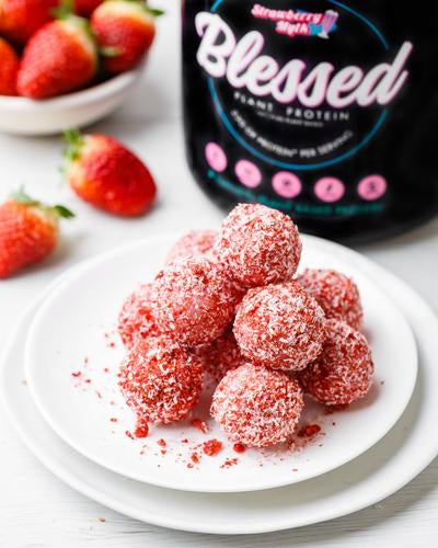 Blessed Strawberry Mylk Protein Balls