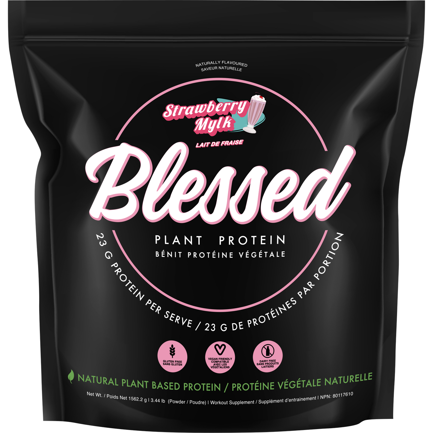 Blessed Plant-Based Protein - 45 Serves | Strawberry Mylk