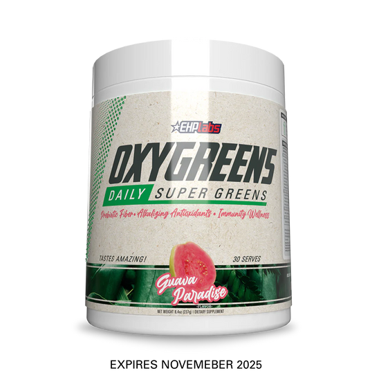 OxyGreens - Daily Super Greens Powder - 30 Serves - Guava Paradise