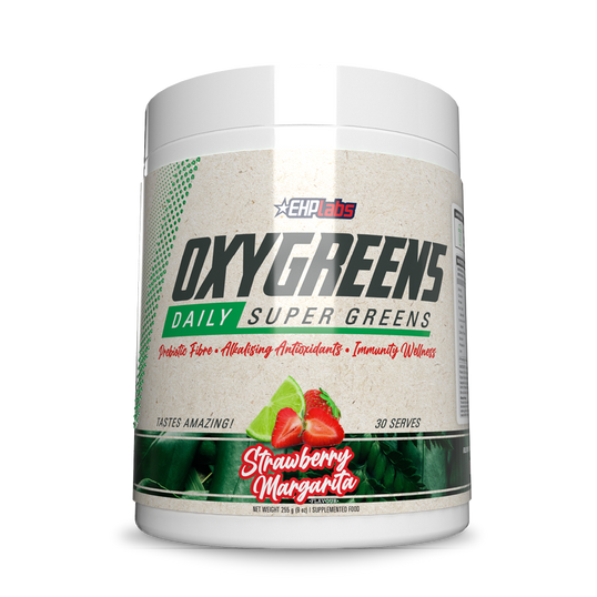 OxyGreens - Daily Super Greens Powder - 30 Serves - Strawberry Margarita