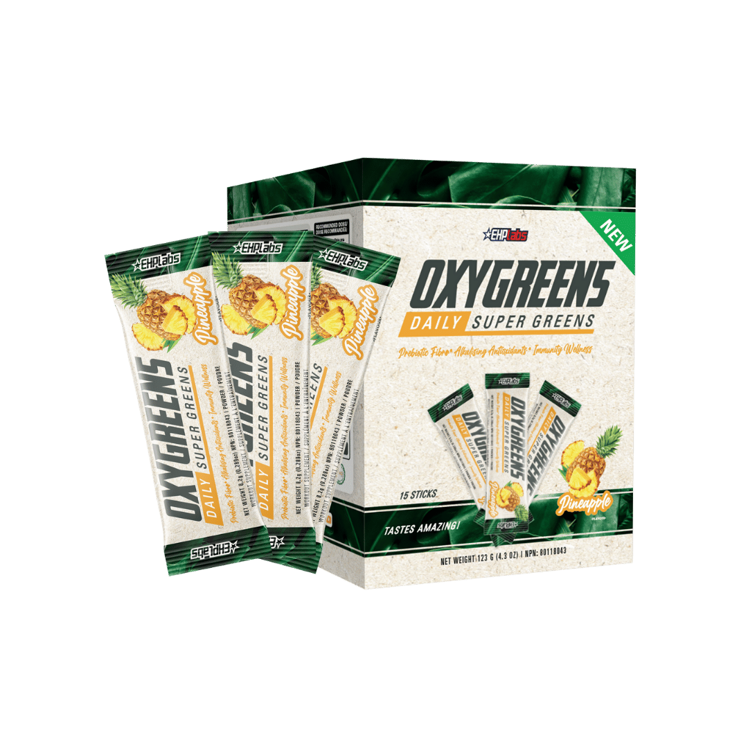 OxyGreens Stick Pack - Daily Super Greens Powder - 15 Sticks | Pineapple